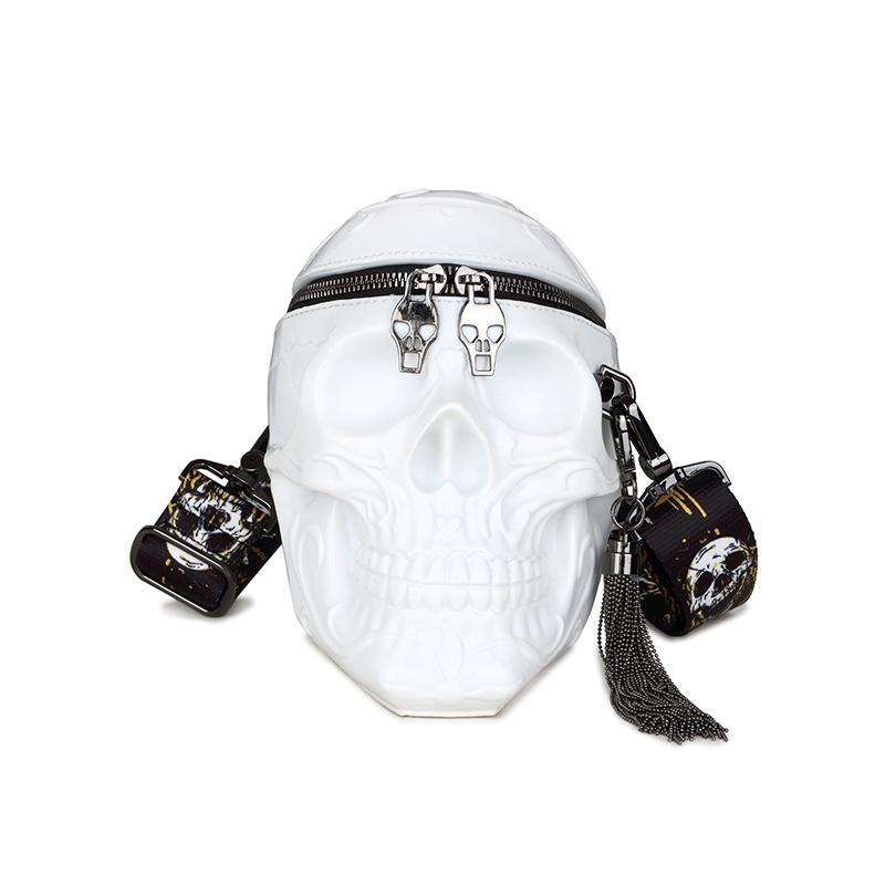 Skull Style Personalized Halloween High Texture Men's Shoulder Bags