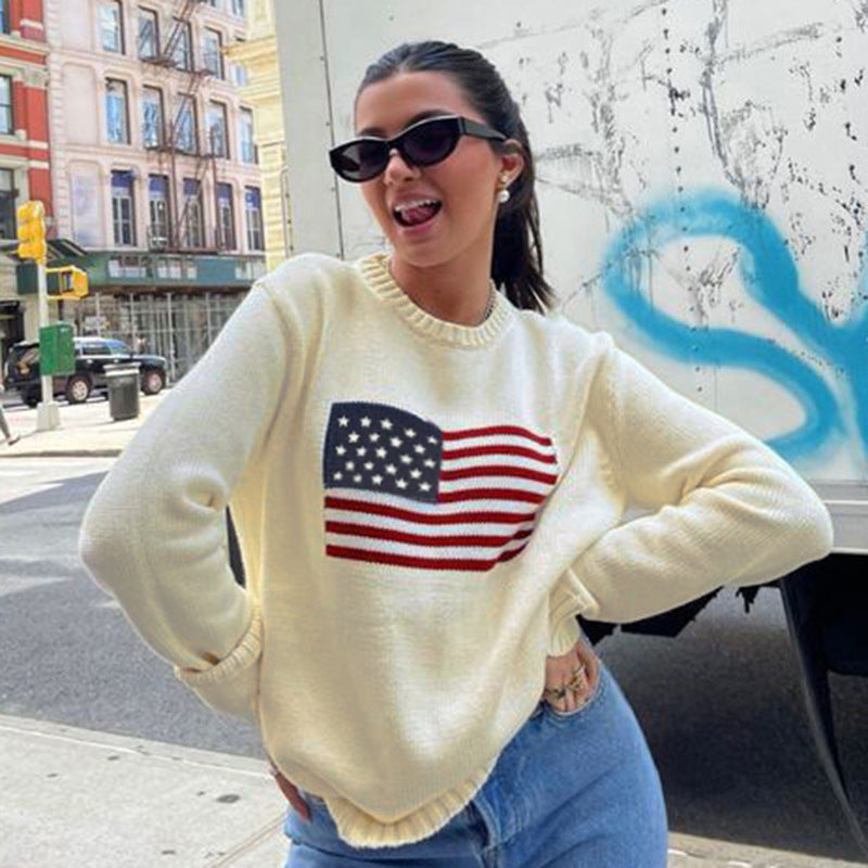 Autumn Elegant British Style Loose Retro Sweaters