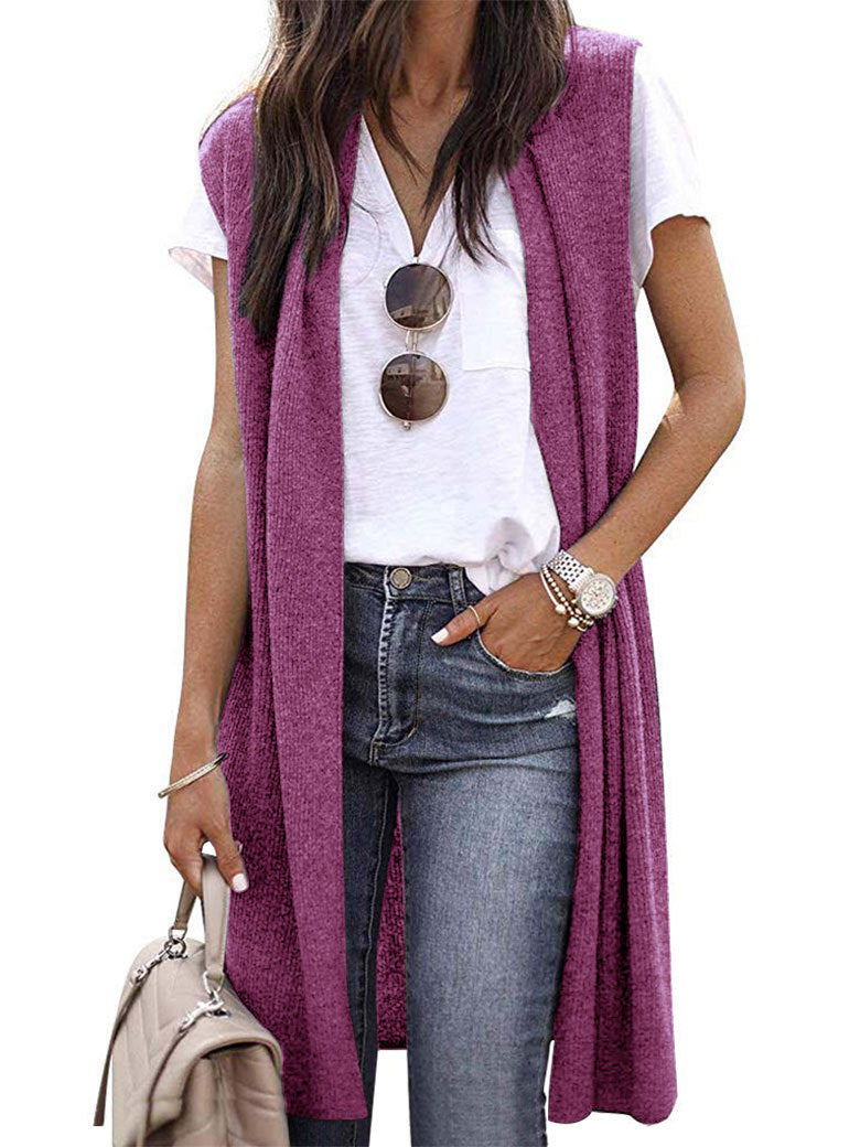 Women's Fashion Trendy Mid-length Sleeveless For Vests