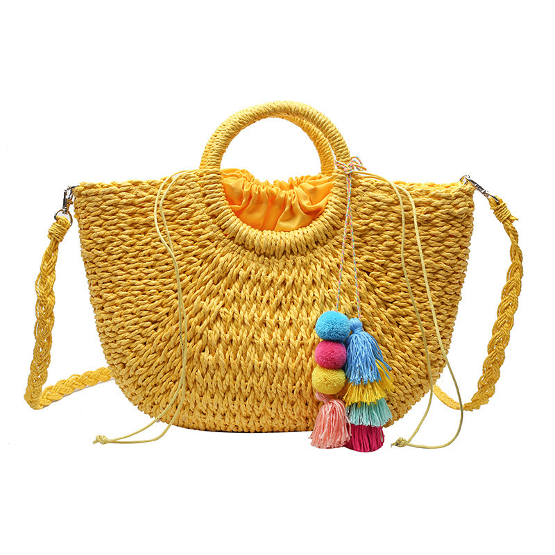 Women's Straw Large Fashion Bohemian Style Beach Shoulder Bags