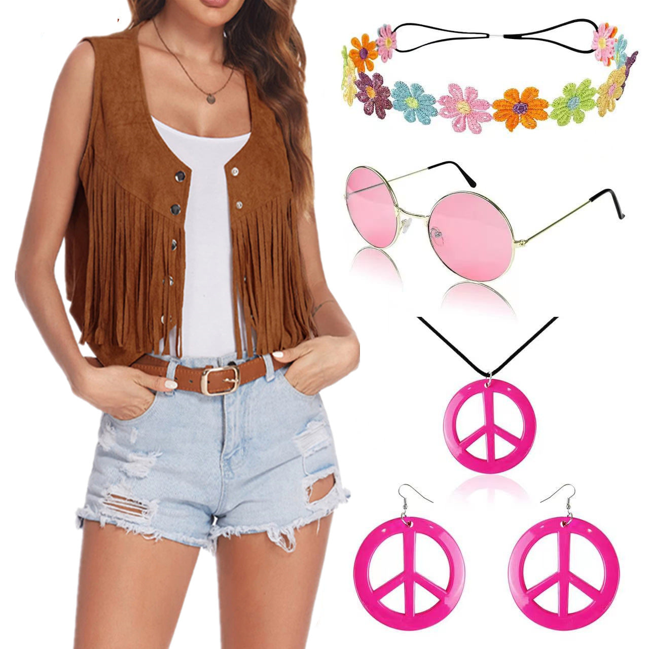 Women's Suede Fashion Tassel Retro Hippie Vests
