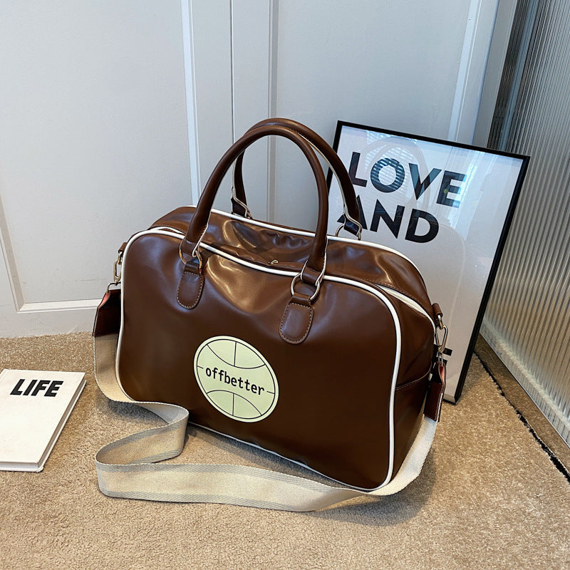 Women's Capacity Korean Fashionable Fresh Simple Baseball Shoulder Bags