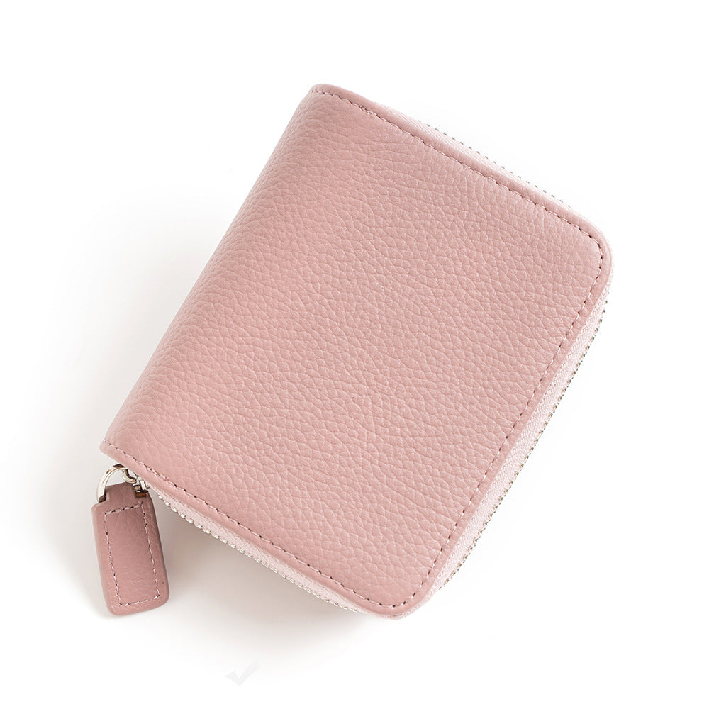 Women's Leather Multiple Slots Expanding Cowhide Large Ladies Wallets