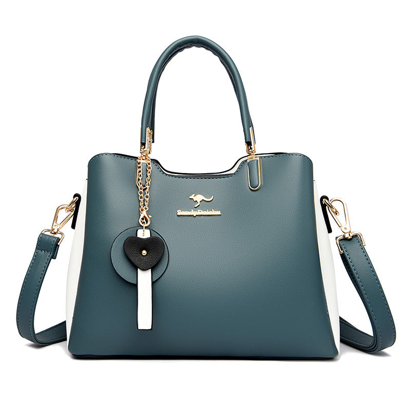 Women's Portable Fashion Color Contrast Elegant Practical Handbags