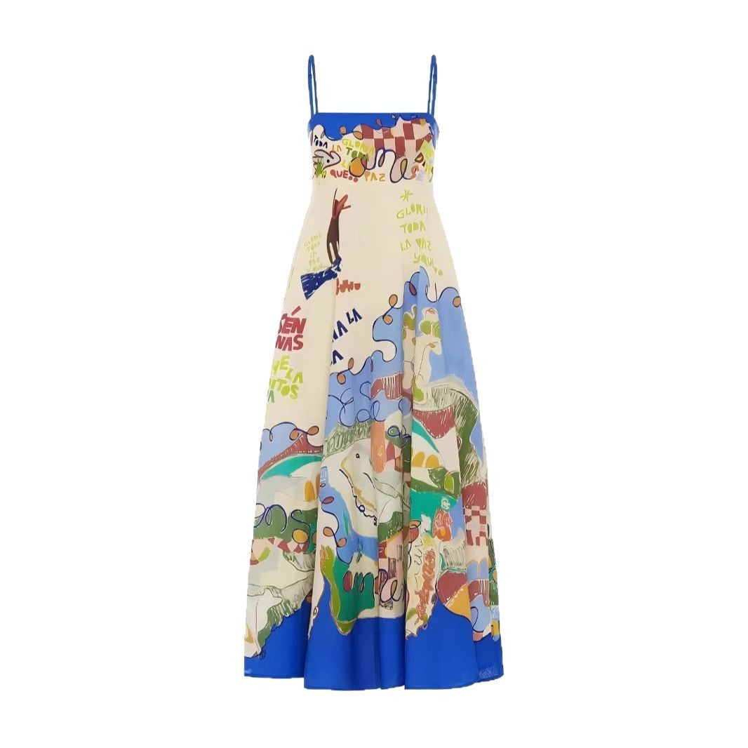 Sexy Sling Iti Linen Swing Dress Dresses