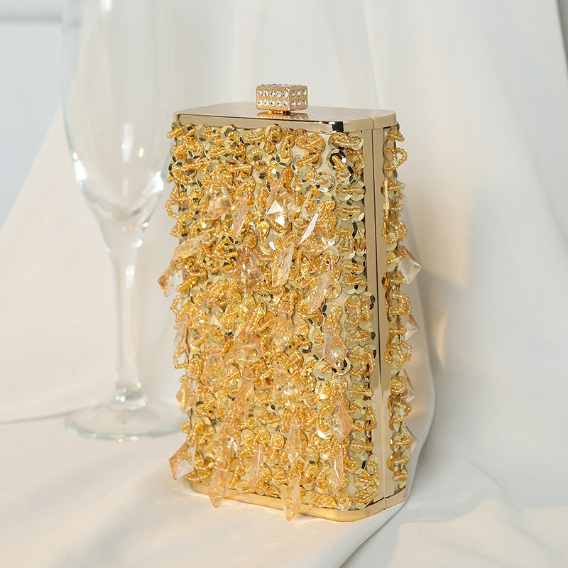Women's Retro Handmade Beaded Dinner Vertical Banquet Evening Bags