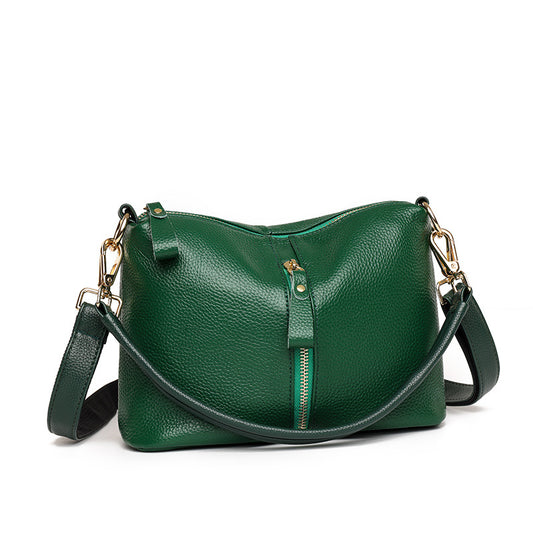 Women's Simple Large Capacity Cowhide Fashion Popular Shoulder Bags