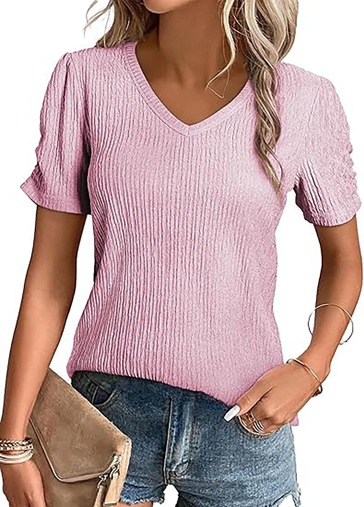Women's Sleeve Formal Casual Shirt Solid Color Blouses
