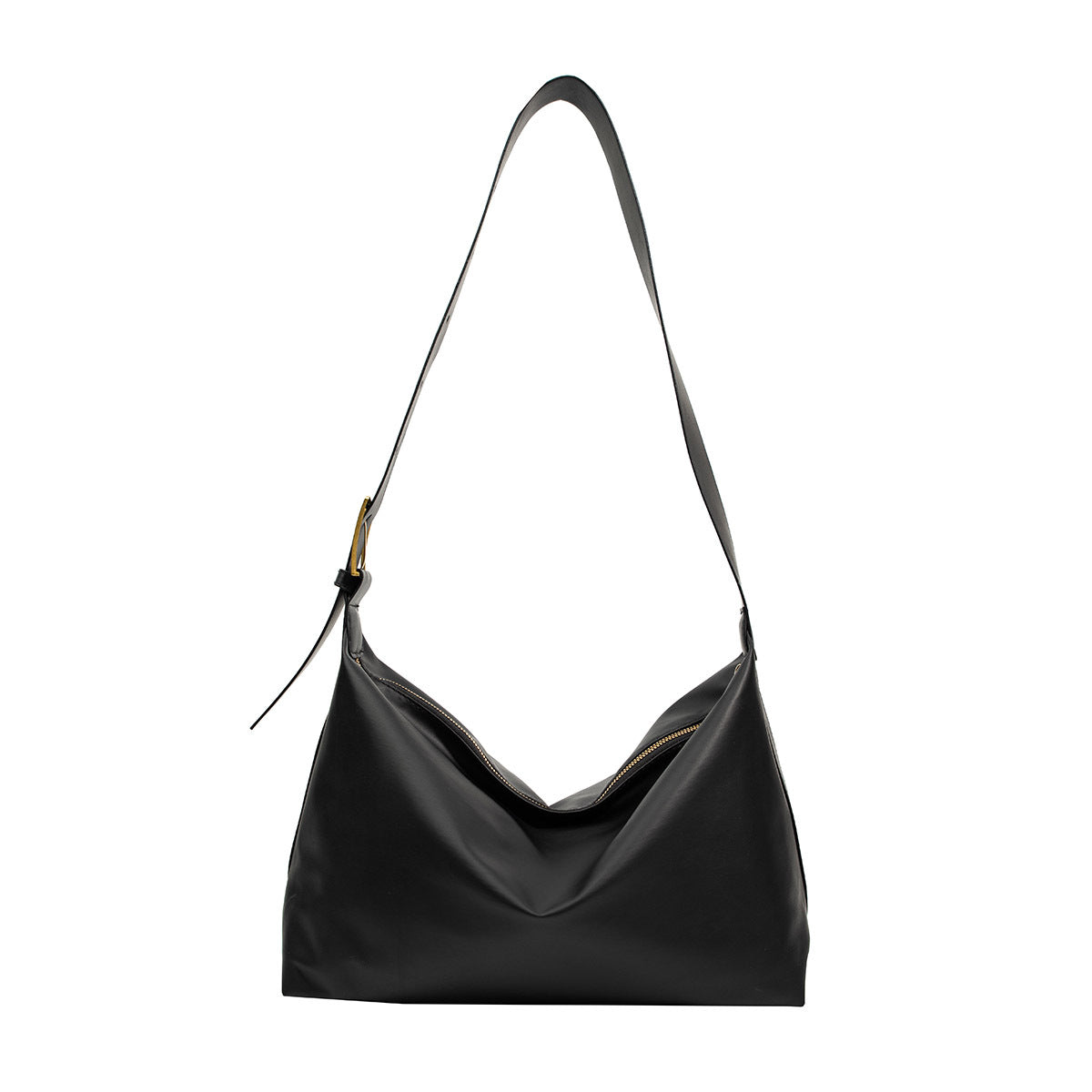 Women's Retro Solid Color Soft Texture Commuting Large Women's Shoulder Bag