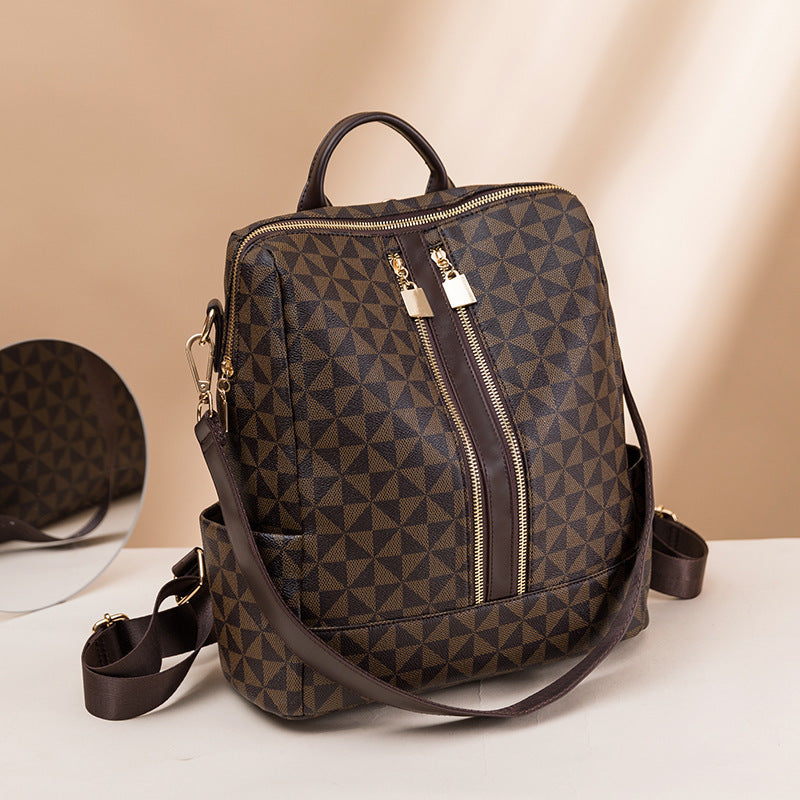 Women's Slouchy Fashion Printed Korean Retro Backpacks