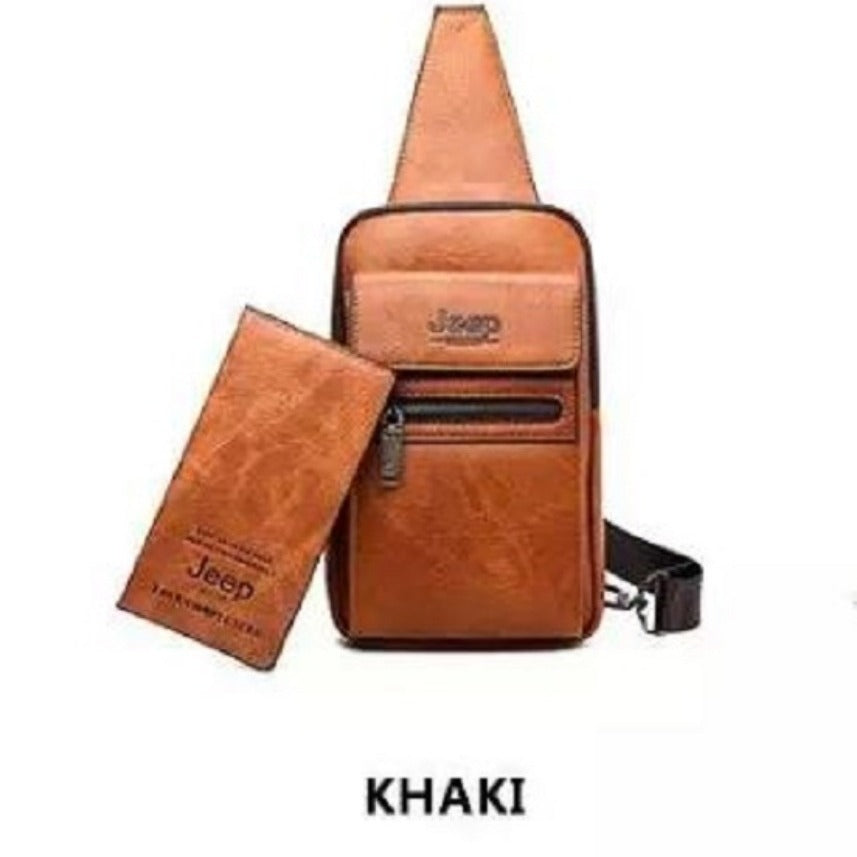 Men's Popular Korean Fashion Soft Leather Men's Handbags