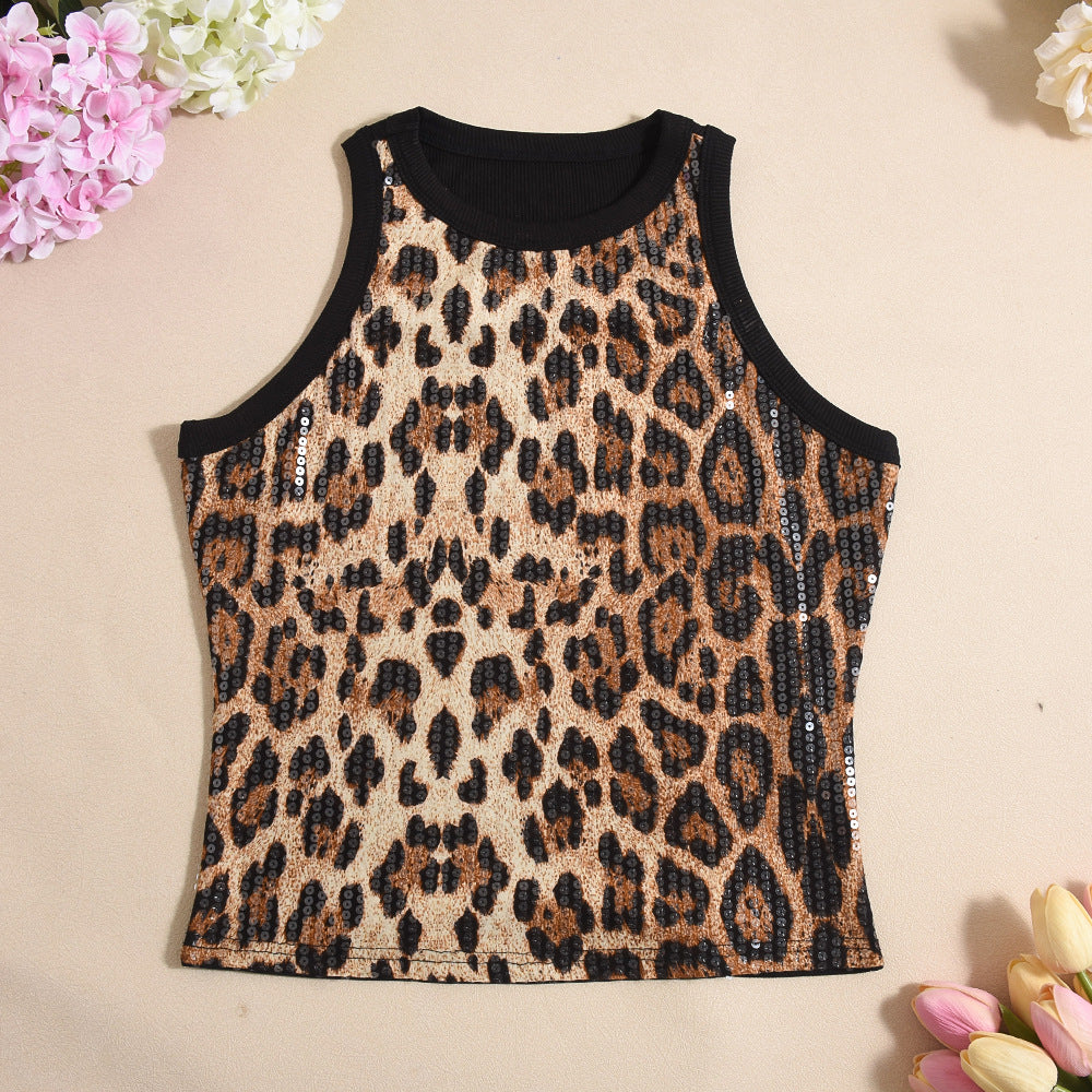 Women's Sexy Navel Midriff Outfit Color Matching Tops
