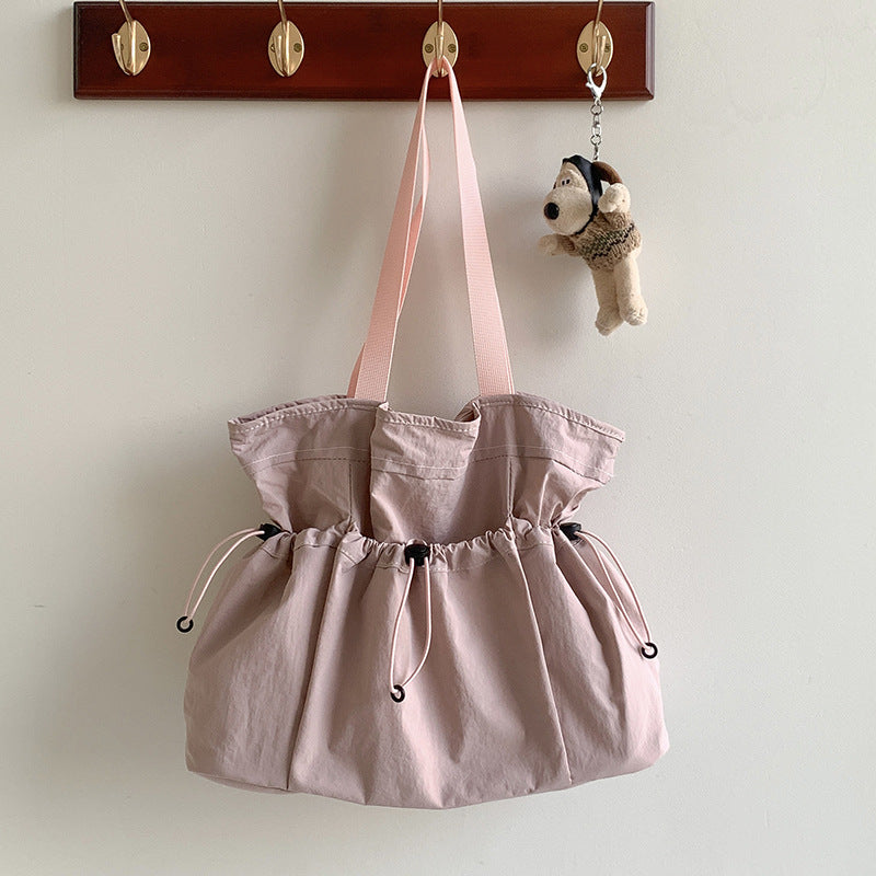 Women's Nylon Drawstring Simple Large Capacity Advanced Women's Shoulder Bag