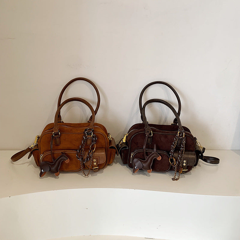 Advanced Frosted Boston Retro Minority Simple Crossbody Bags
