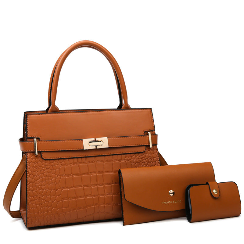 Women's Stone Pattern Match Sets Combination Shoulder Bags