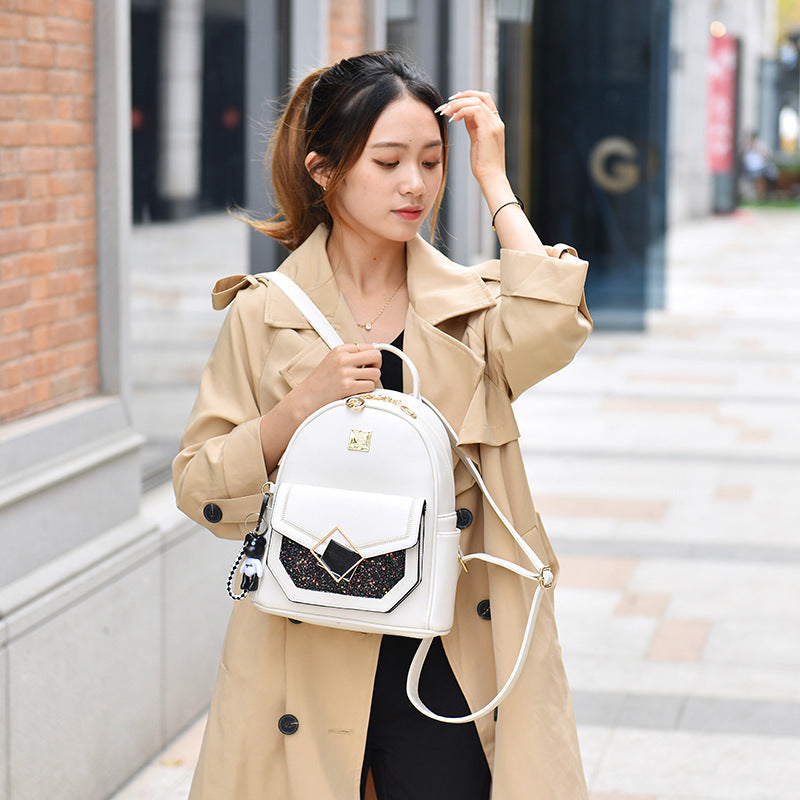 Women's Korean Style Simple Versatile Large Capacity Backpacks