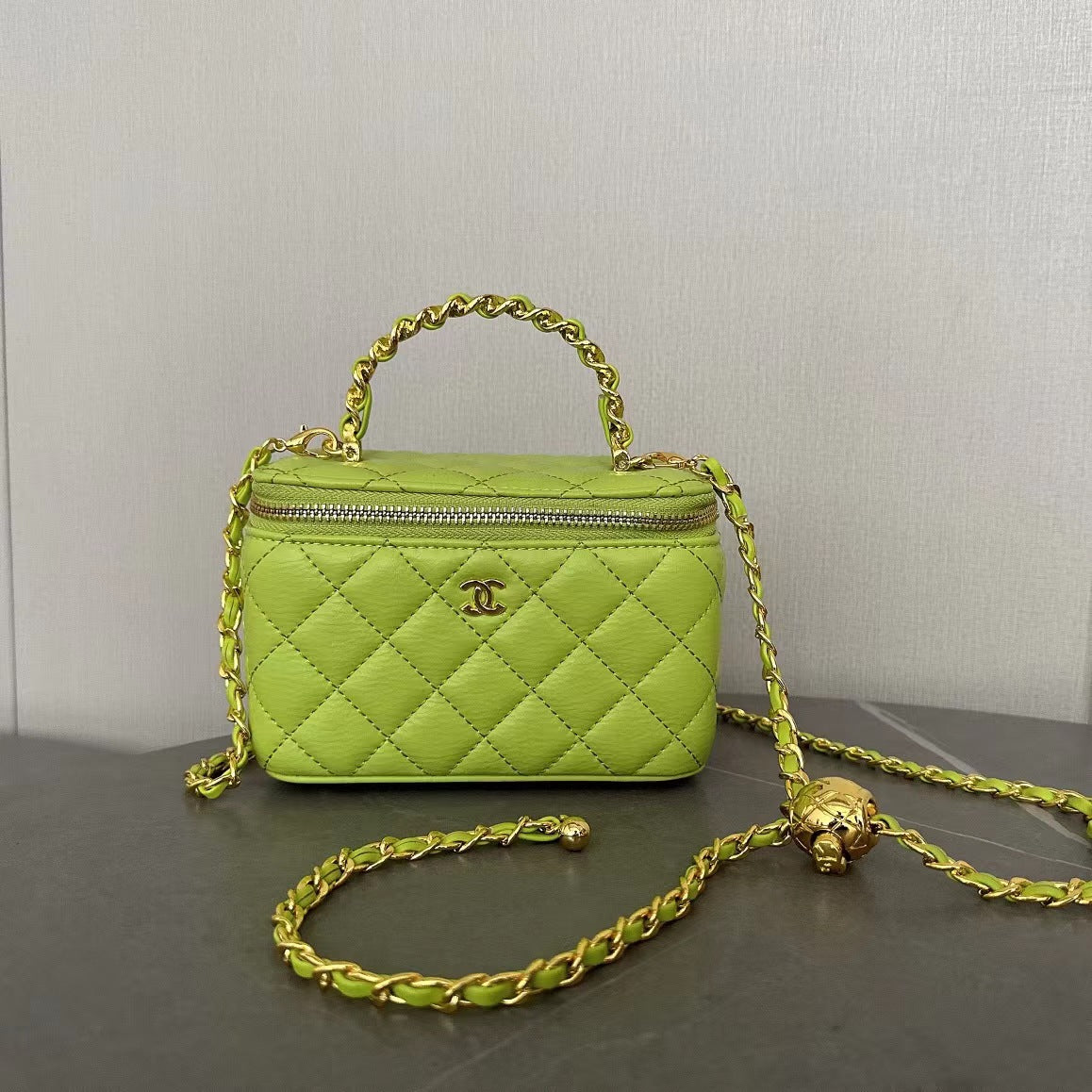Women's Style Chain Box Genuine Leather Diamond Crossbody Bags