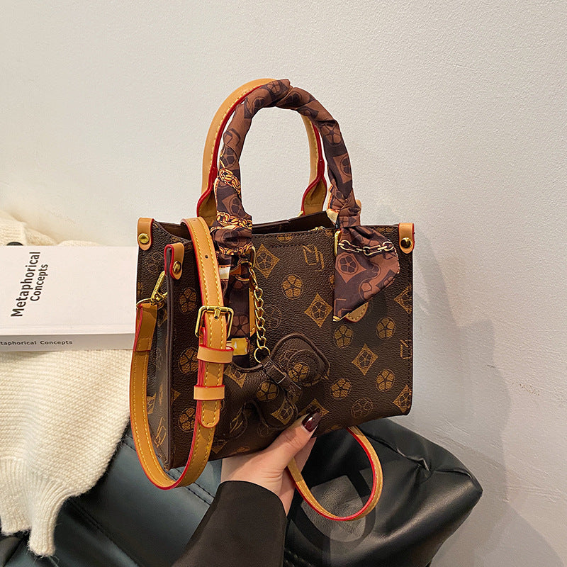 Women's Printed Contrast Color Letter Presbyopic Light Luxury Crossbody Bags