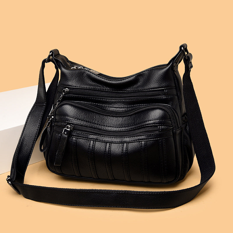 Women's Korean Fashion Soft Leather Mother Crossbody Bags