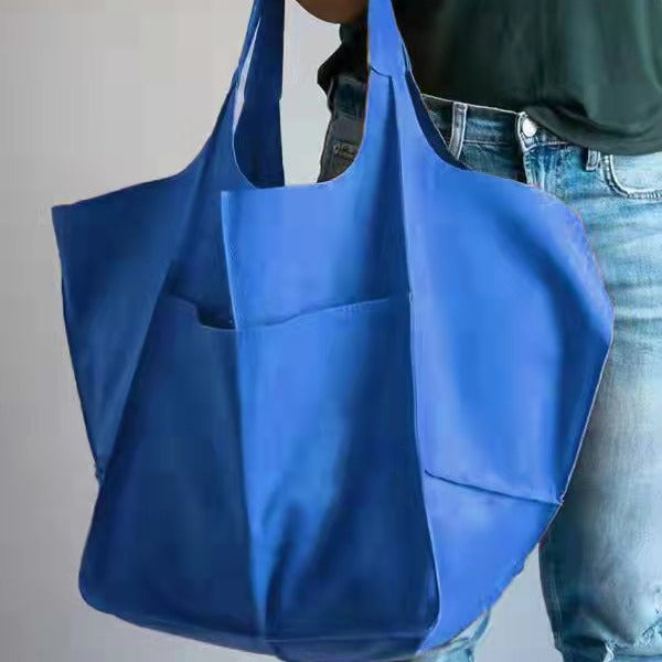 Women's Retro Simple Big Soft Leather Large Shoulder Bags