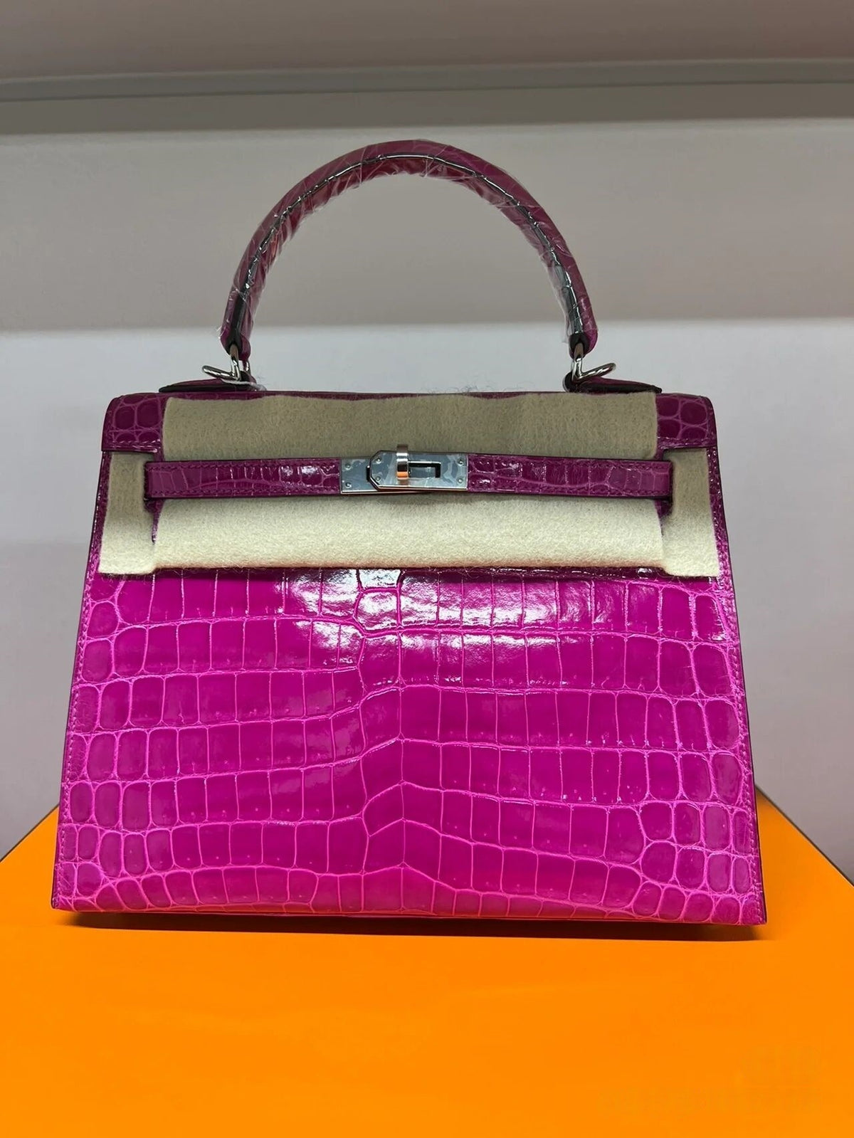 Women's Crocodile Pattern Second Generation Kelly Retro Bags