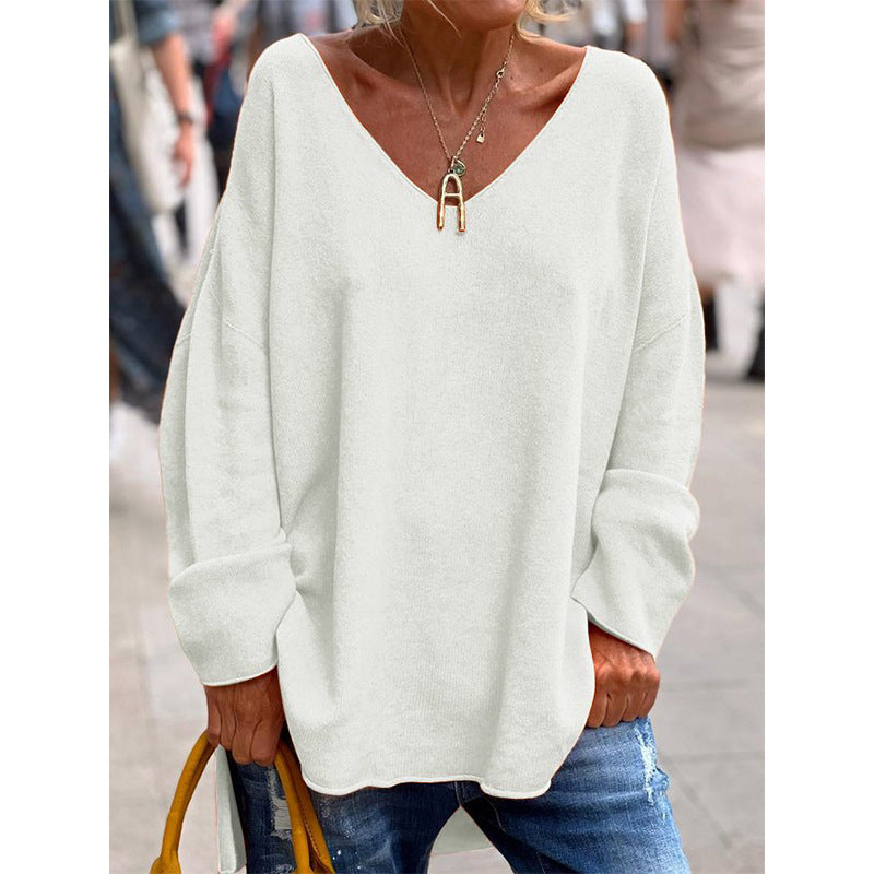 Women's Color Long Sleeve Loose Casual Comfortable Blouses