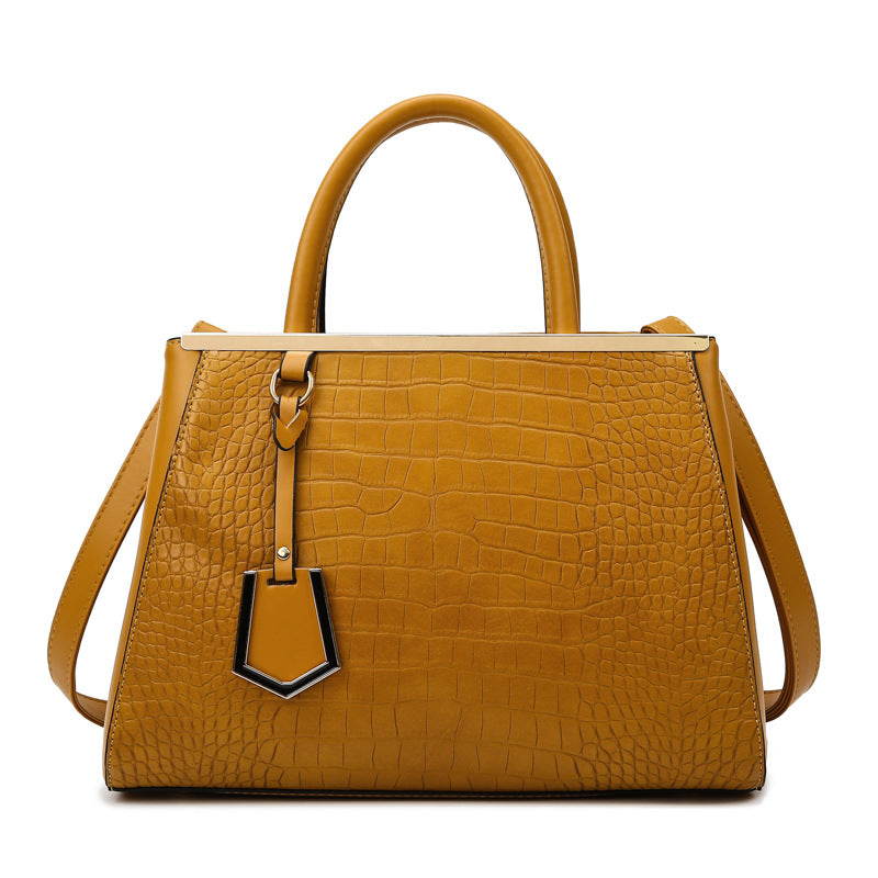 Women's Stone Pattern Patchwork Three-piece Set Mother Shoulder Bags
