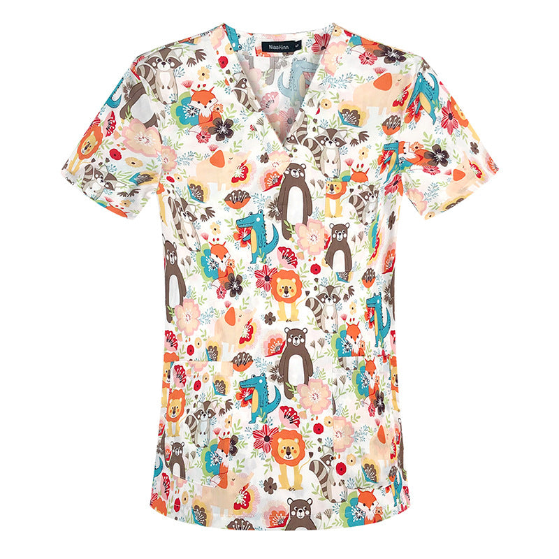 Sleeve Split Doctor Hand Washing Summer Thin Cotton Uniform
