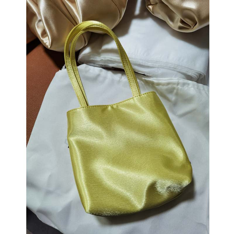 Women's Satin Color Matching Chessboard Plaid Underarm Armpit Bags