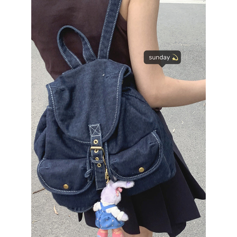 Women's Pretty Denim Leisure Large Capacity Backpacks