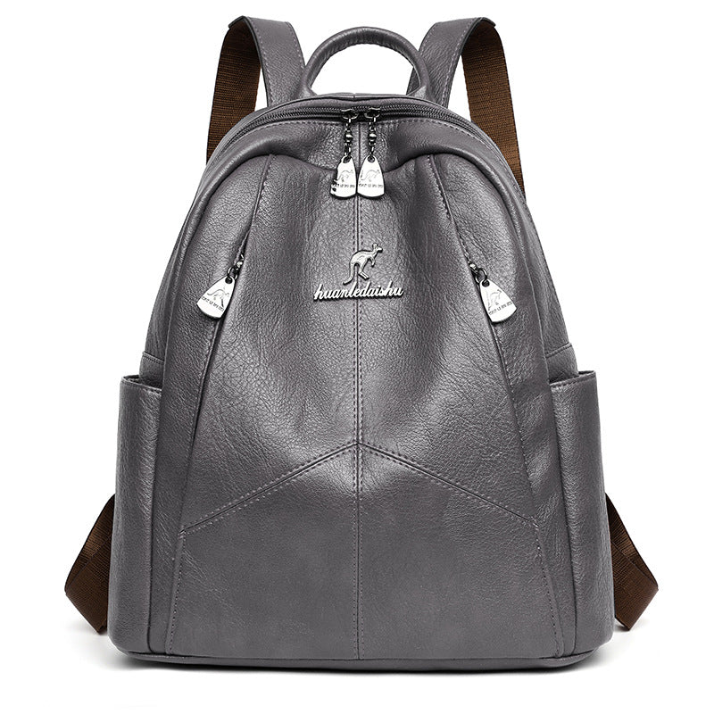 Women's & Men's & Can Be Used Version Fashion Soft Leather Backpacks