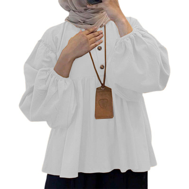 Women's Muslim Wear Simple Loose Fitted Waist Clothing