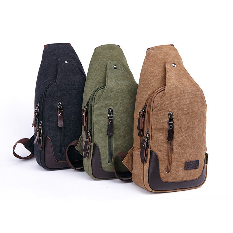 Men's Glamorous Durable Canvas Solid Color Men's Messenger Bags