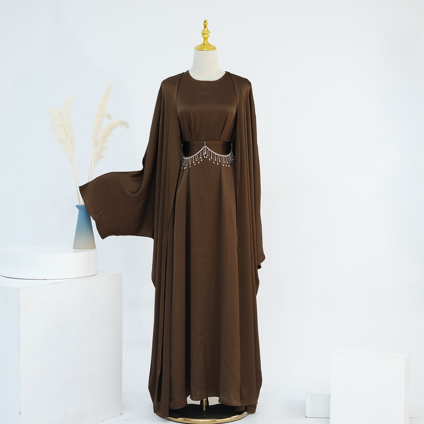 Turkish Elegant Two-piece Set Crystal Chain Suits