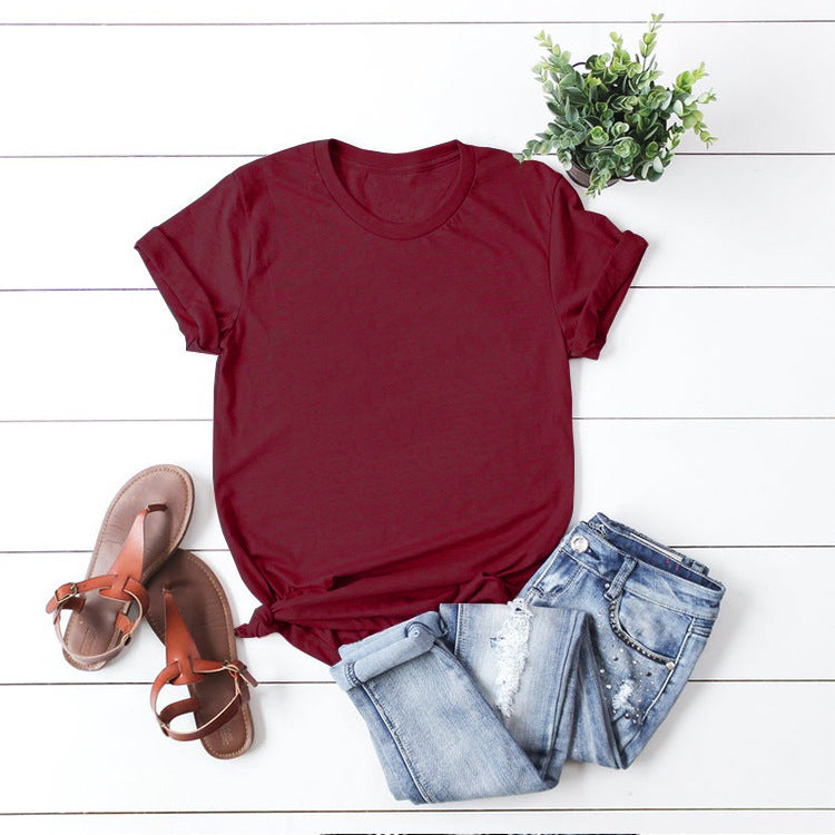 Color T-shirt Bottom Plate Printed Blank With Blouses
