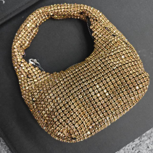 Women's Rhinestone Sier Fashion Popular Advanced Texture Bags