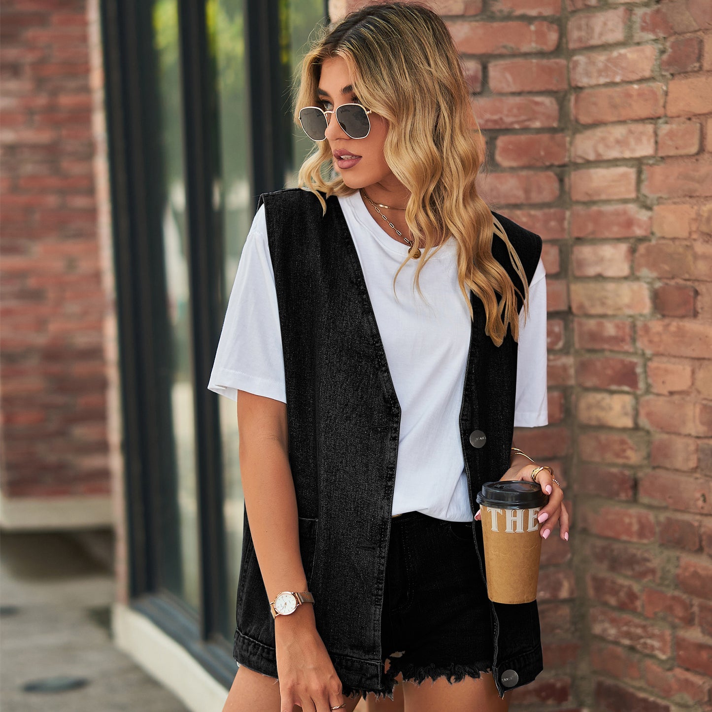 Cool Classy Denim Waistcoat Trendy Sleeveless Vests