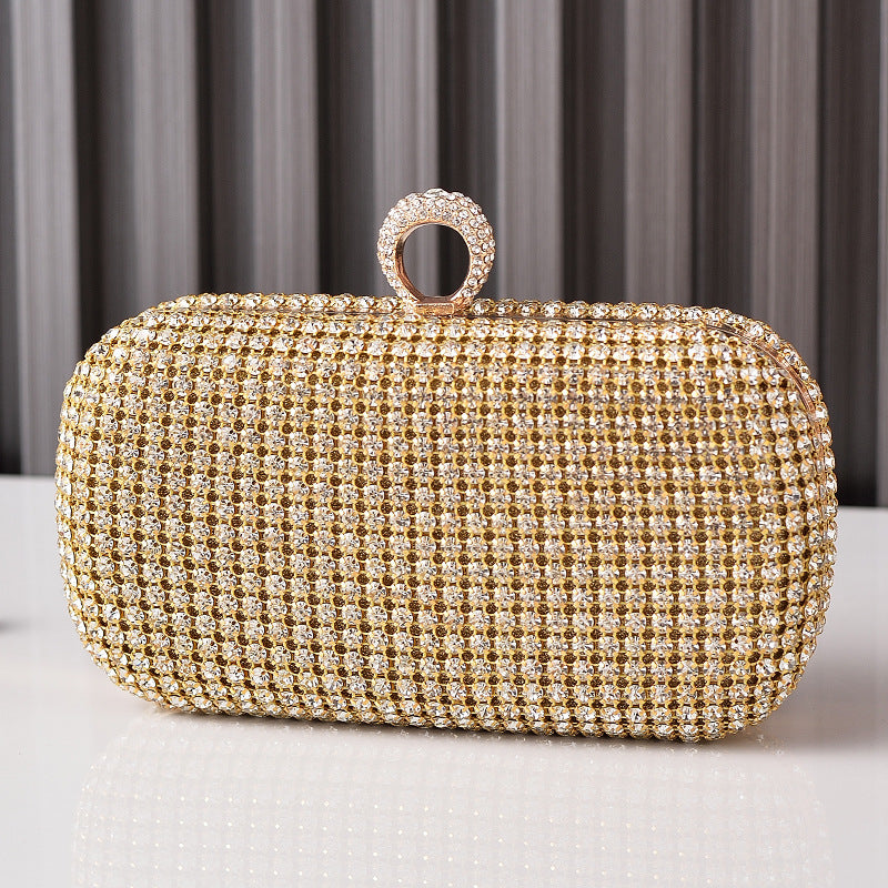 Women's Rhinestone Sier Big Diamond Party Noble Evening Bags