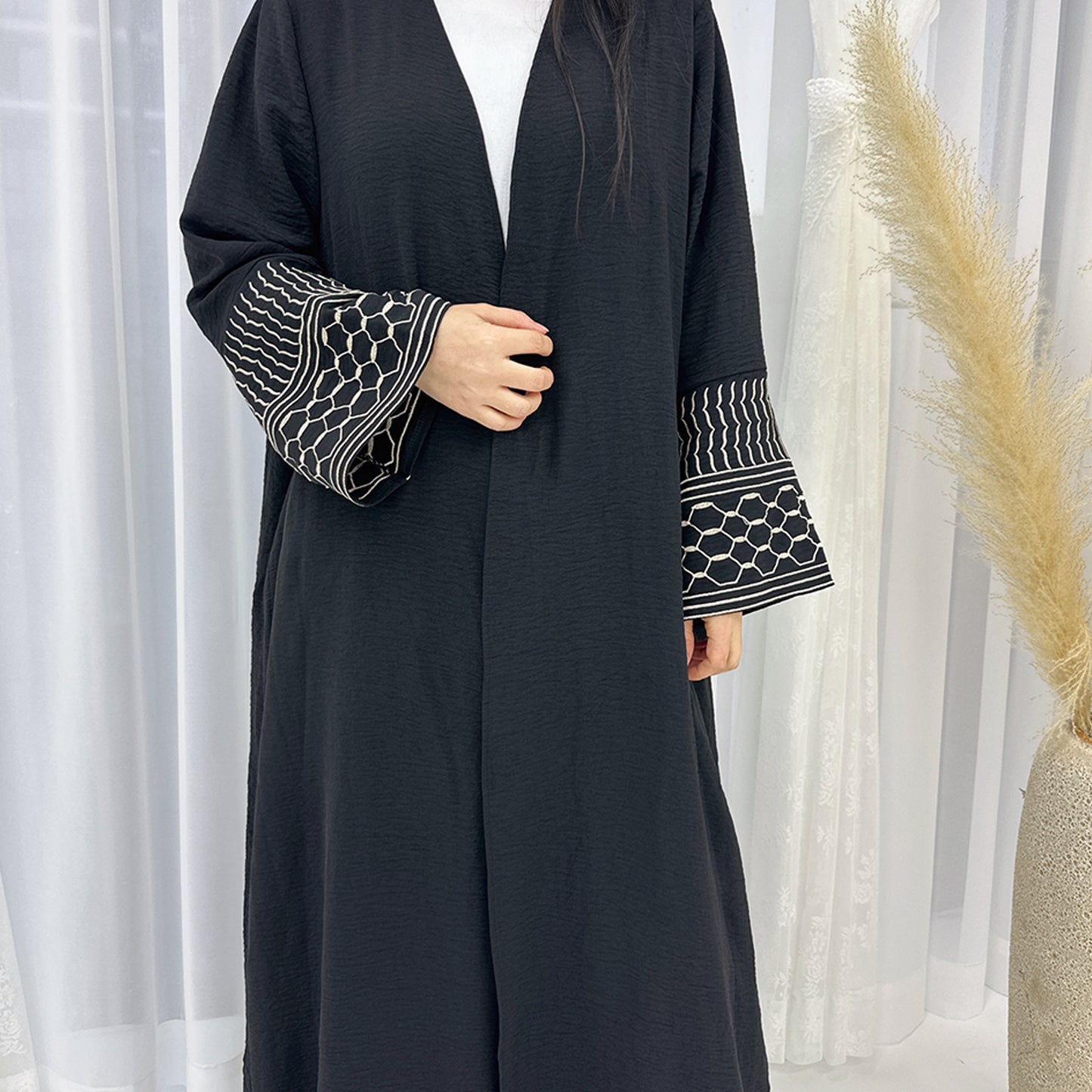 Classy Turkish Exquisite Embroidery Tassel Robe Clothing