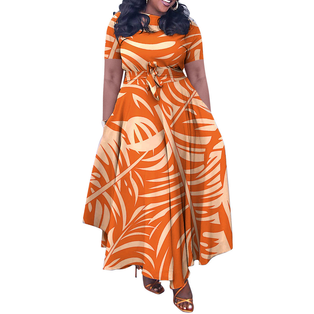 Women's Fashion Elegant Tied Africa Maxi Dress Dresses