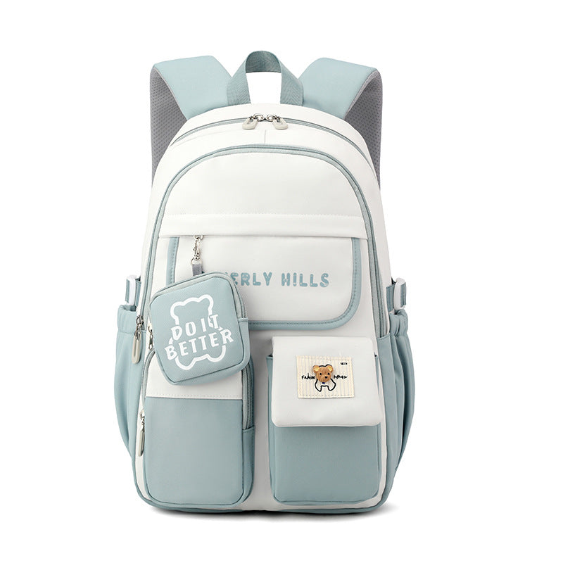 Women's Natural Fish Junior High College Large Backpacks