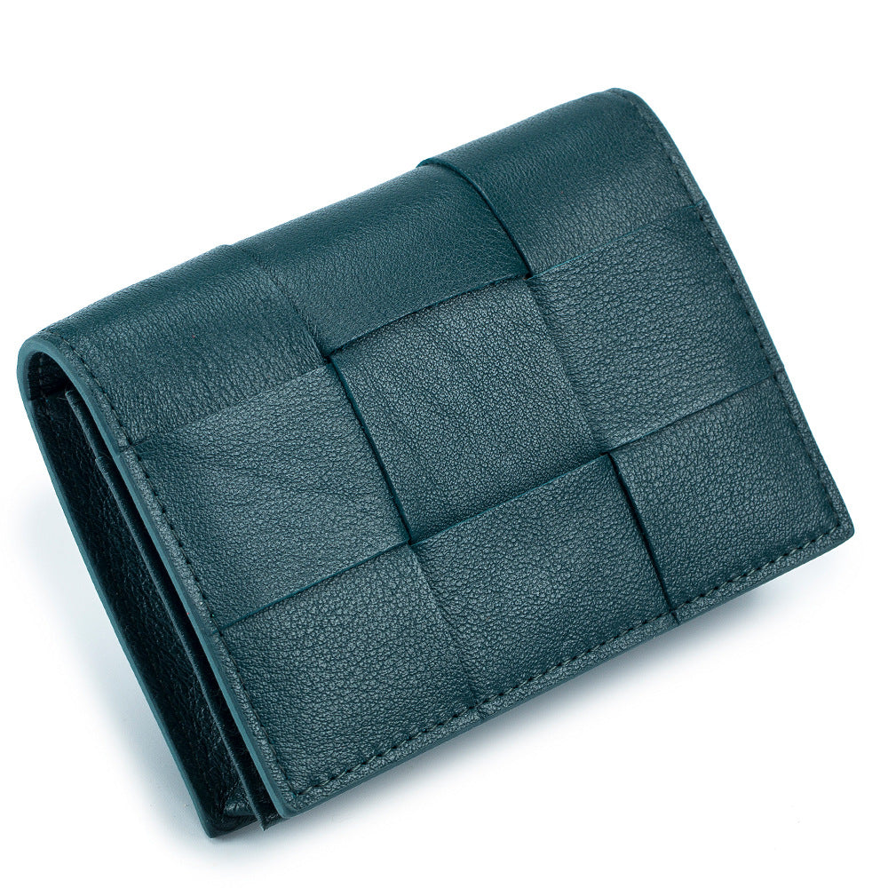 Women's Style High-grade Woven Exquisite Genuine Leather Card Holder