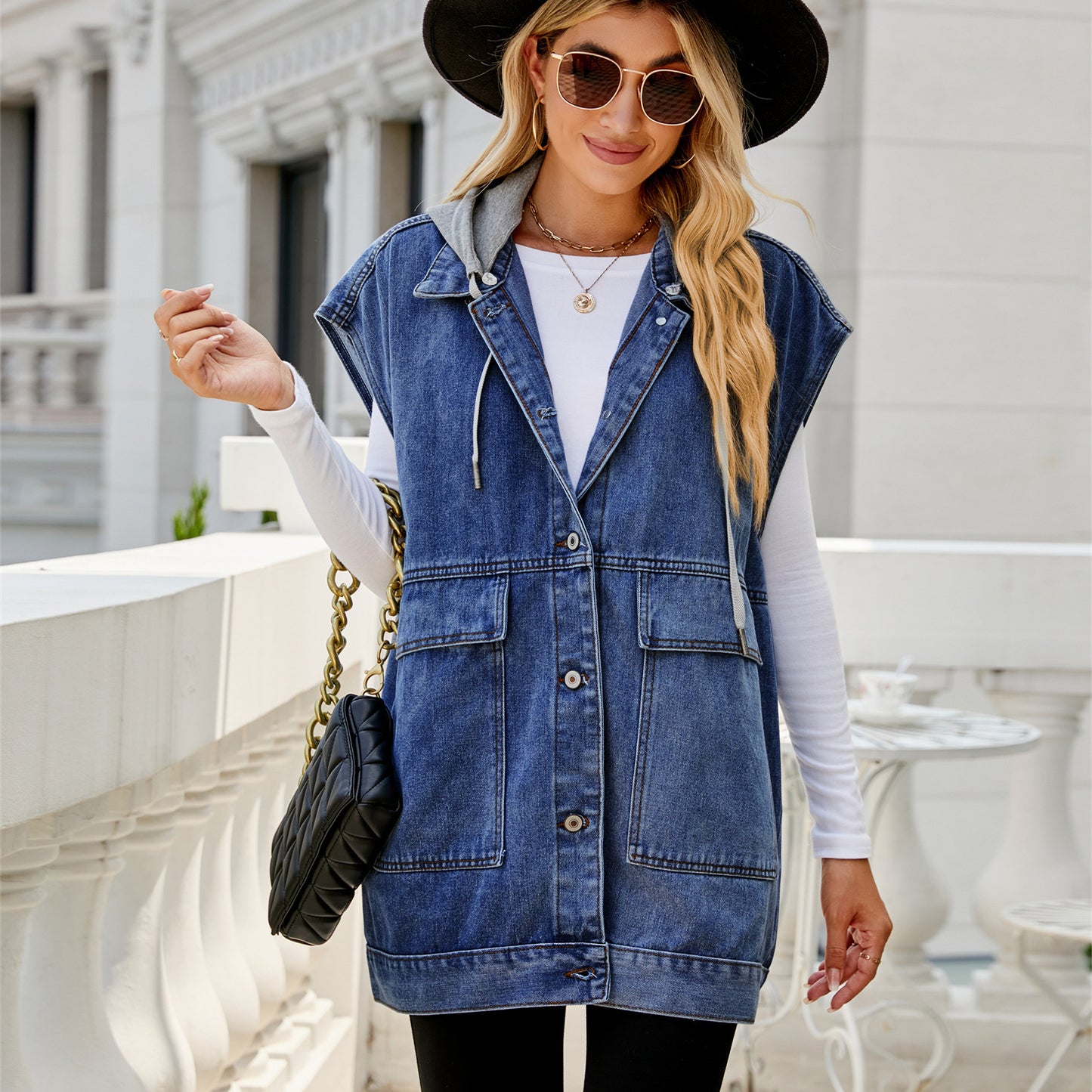 Women's Denim Waistcoat Summer Fashion Trendy Sleeveless Vests