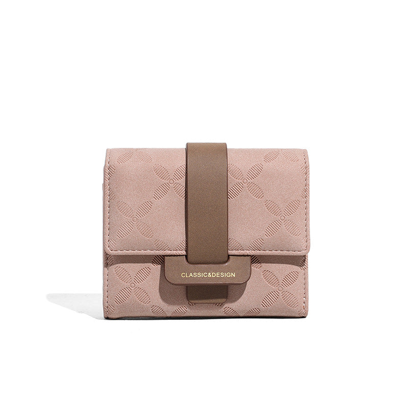 New Women's Short Simple Folding Multifunctional Ladies Wallet
