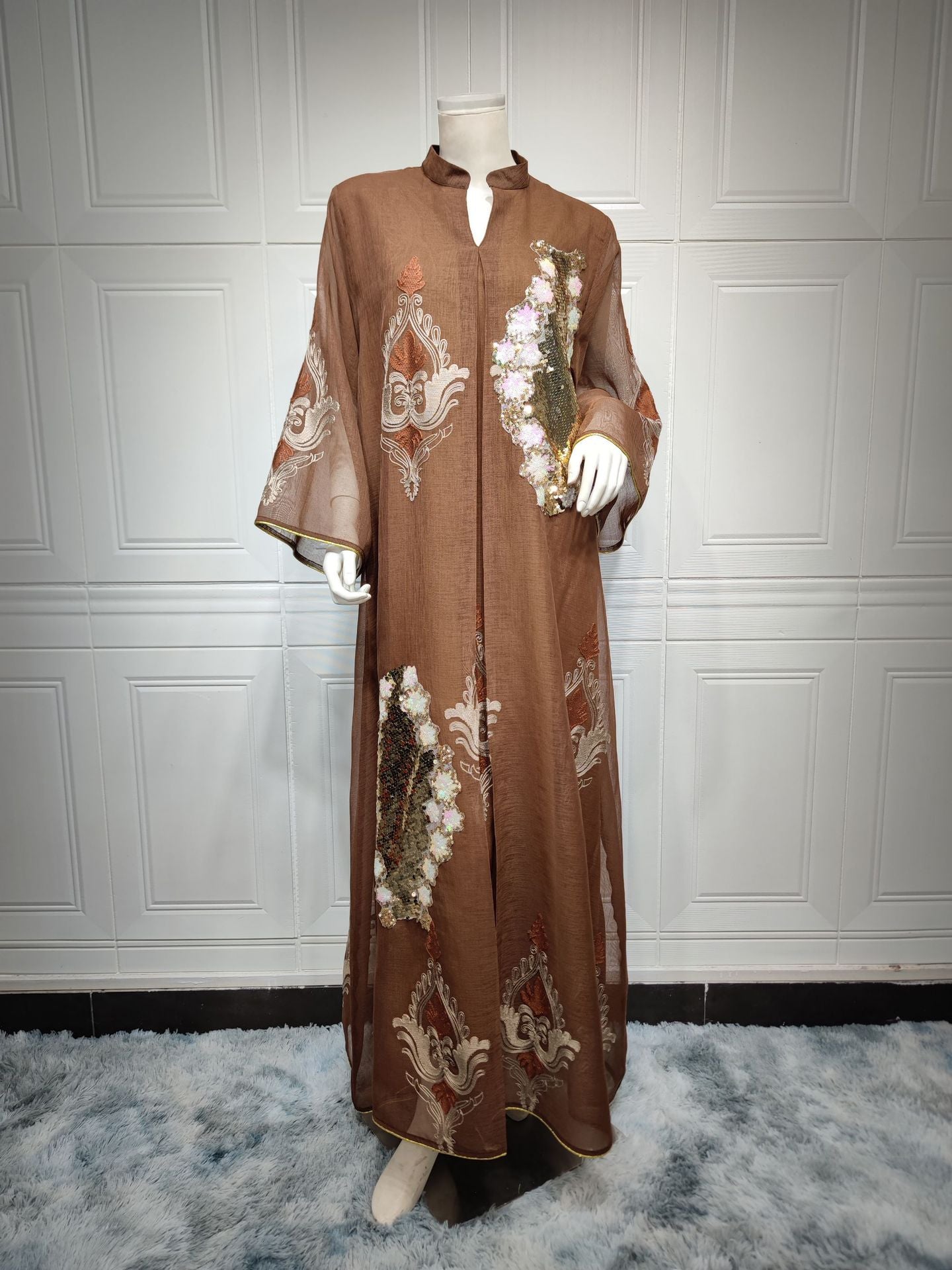 Women's Cool Muslim Dress Sequin Embroider Clothing