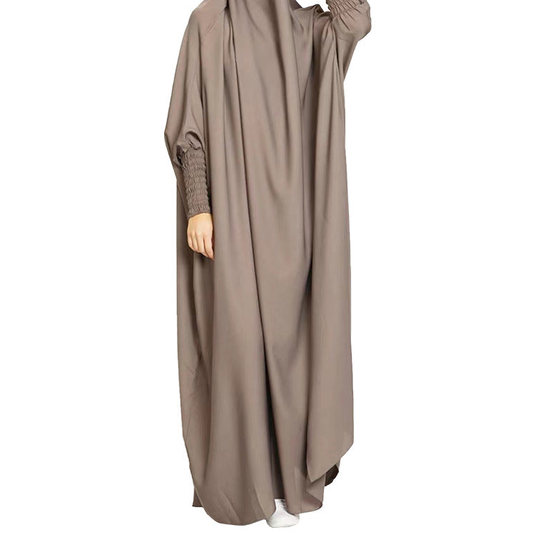 Muslim Elegant Dress Loose Simple Halal Clothing