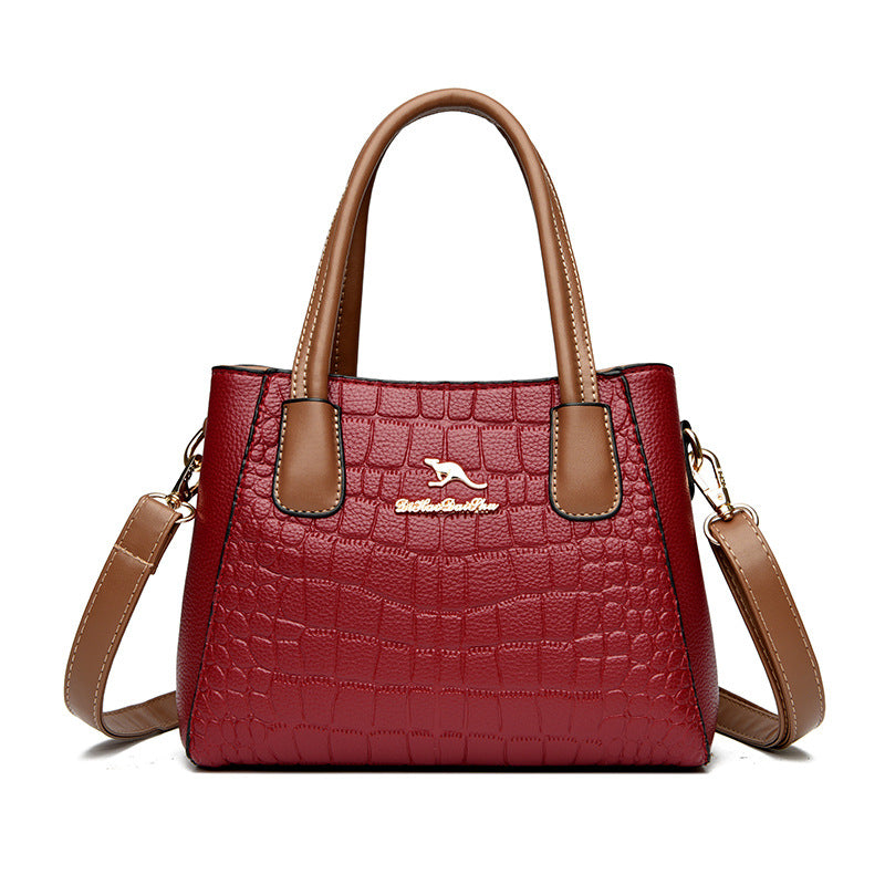 Women's Stone Pattern High Sense Large Small Square Bags