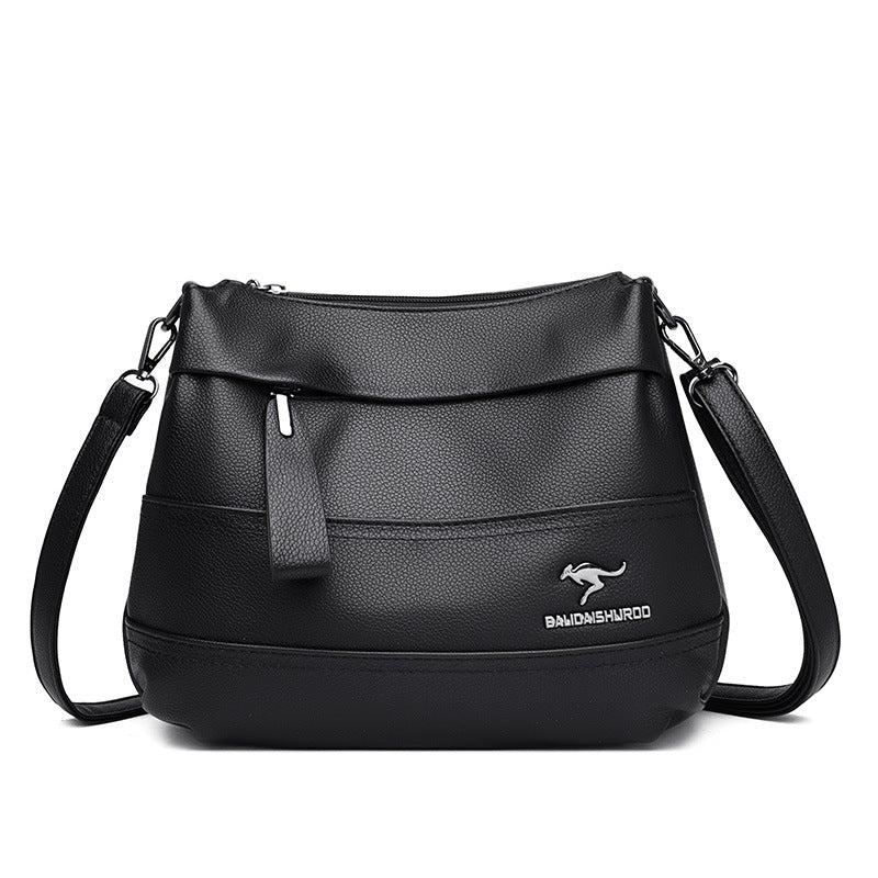 Women's Stitching Large Capacity Mom Fashion Soft Crossbody Bags