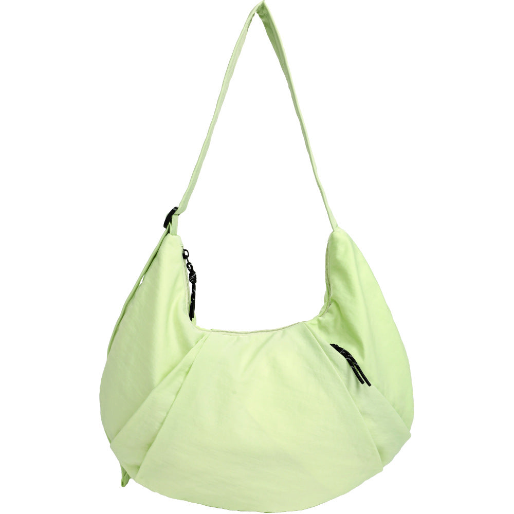 Women's & Men's Solid Color Simple Cycling Style Nylon Crossbody Bags