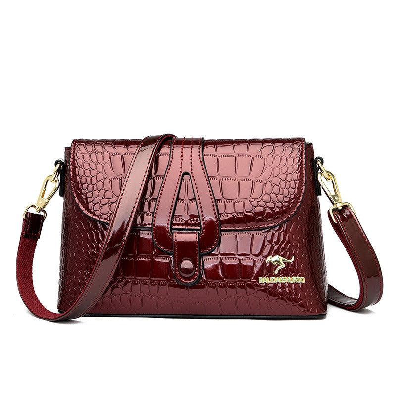Women's Patent Leather Mother Bright Trend Crossbody Bags